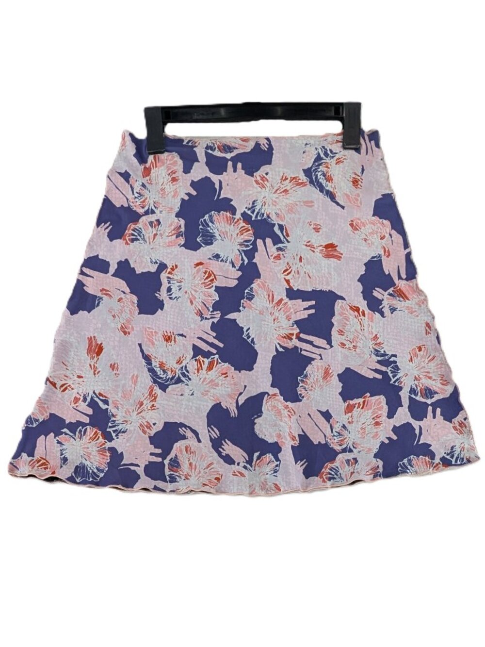 Haystacks Switchstacks Reversible Skirt Womens Sz M Bias Lettuce Seams Knee USA